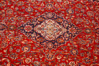 Semi-Antique Persian Kashan Rug