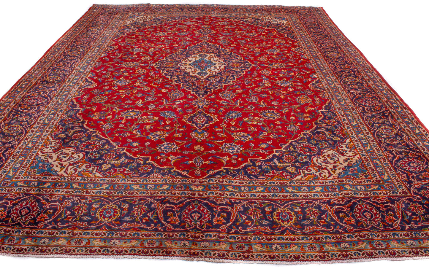 Persian Kashan Semi-Antique Rug