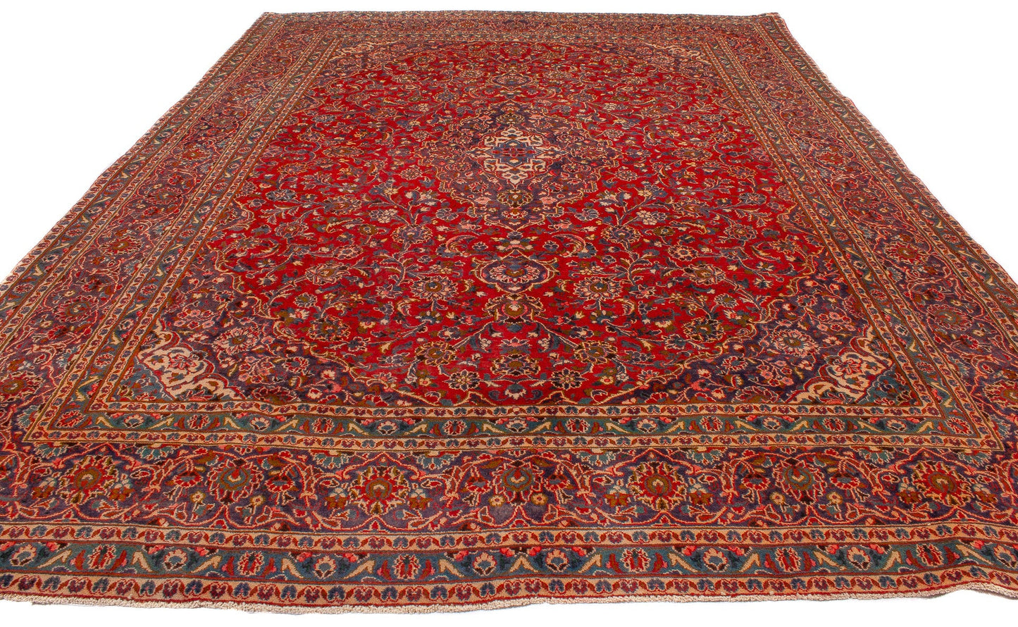 Persian Kashan Semi-Antique Rug