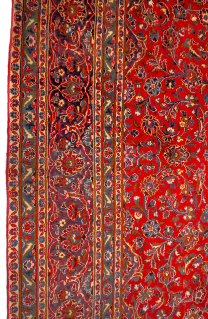 Persian Kashan Semi-Antique Rug