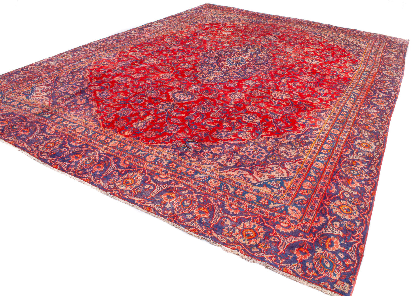 Semi-Antique Persian Mashad Rug