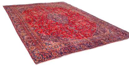 Semi-Antique Persian Mashad Rug