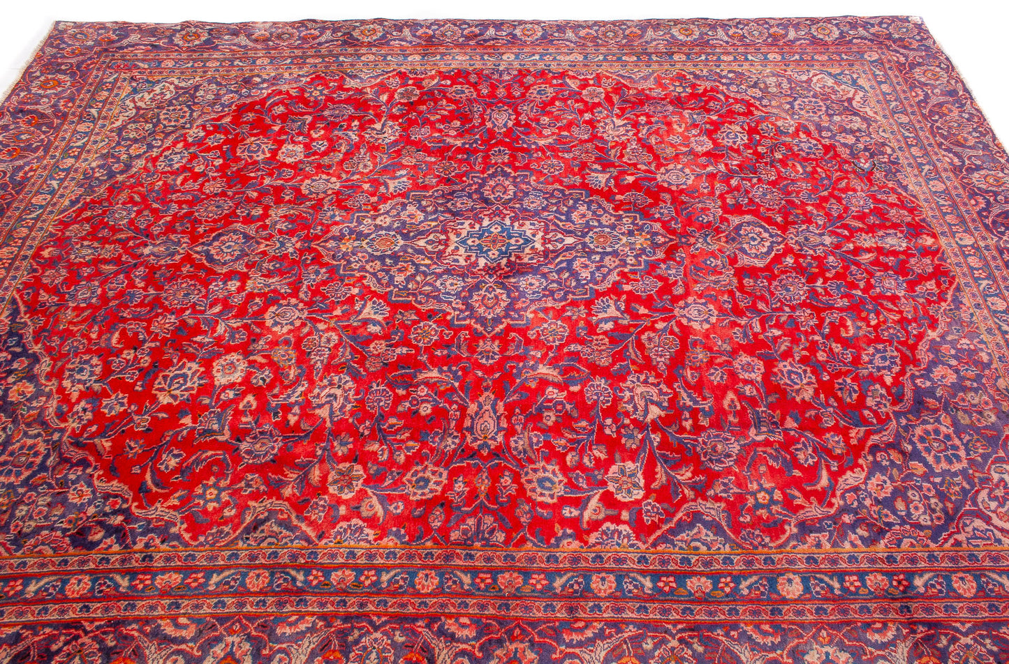 Semi-Antique Persian Mashad Rug