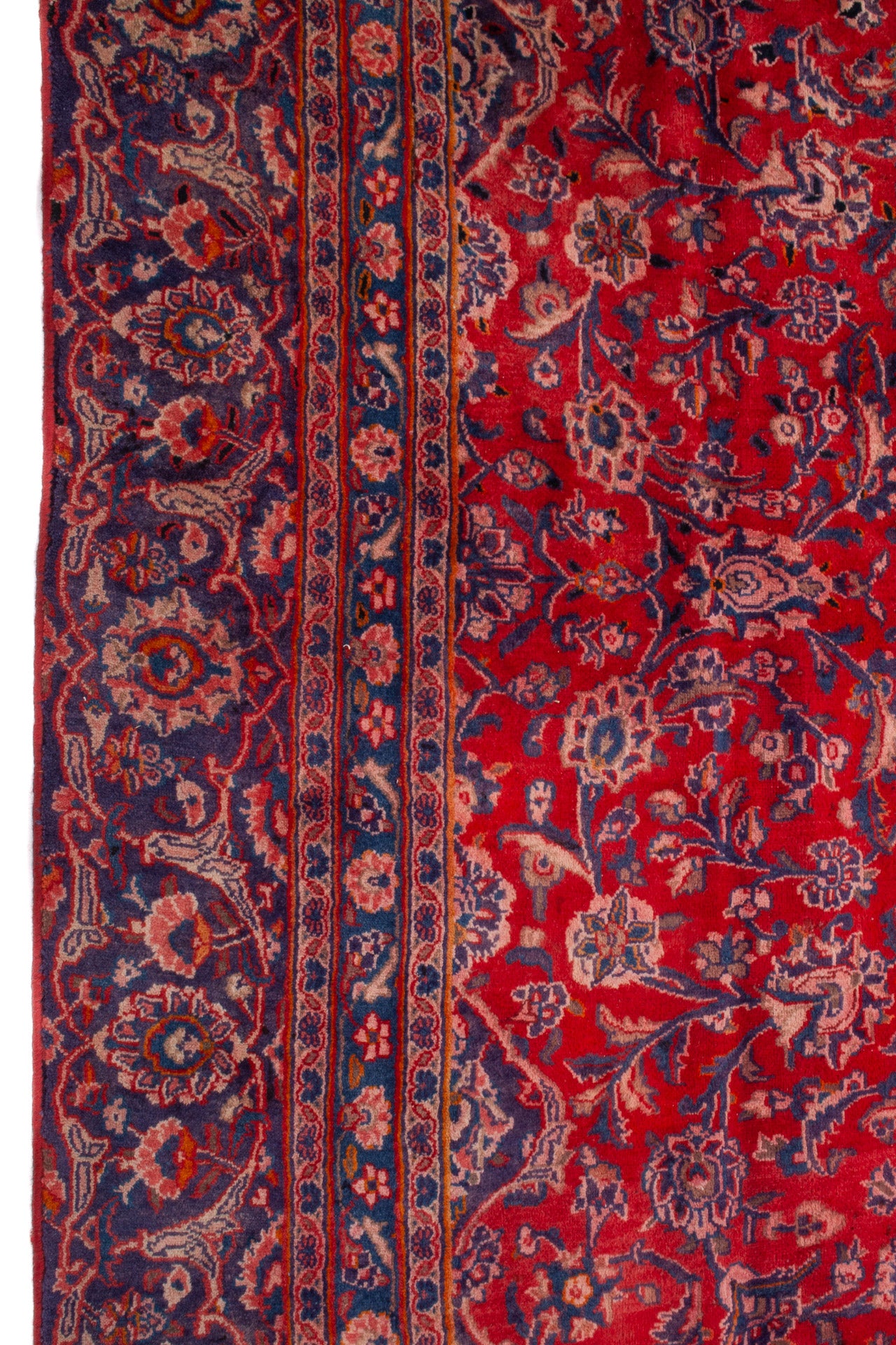 Semi-Antique Persian Mashad Rug