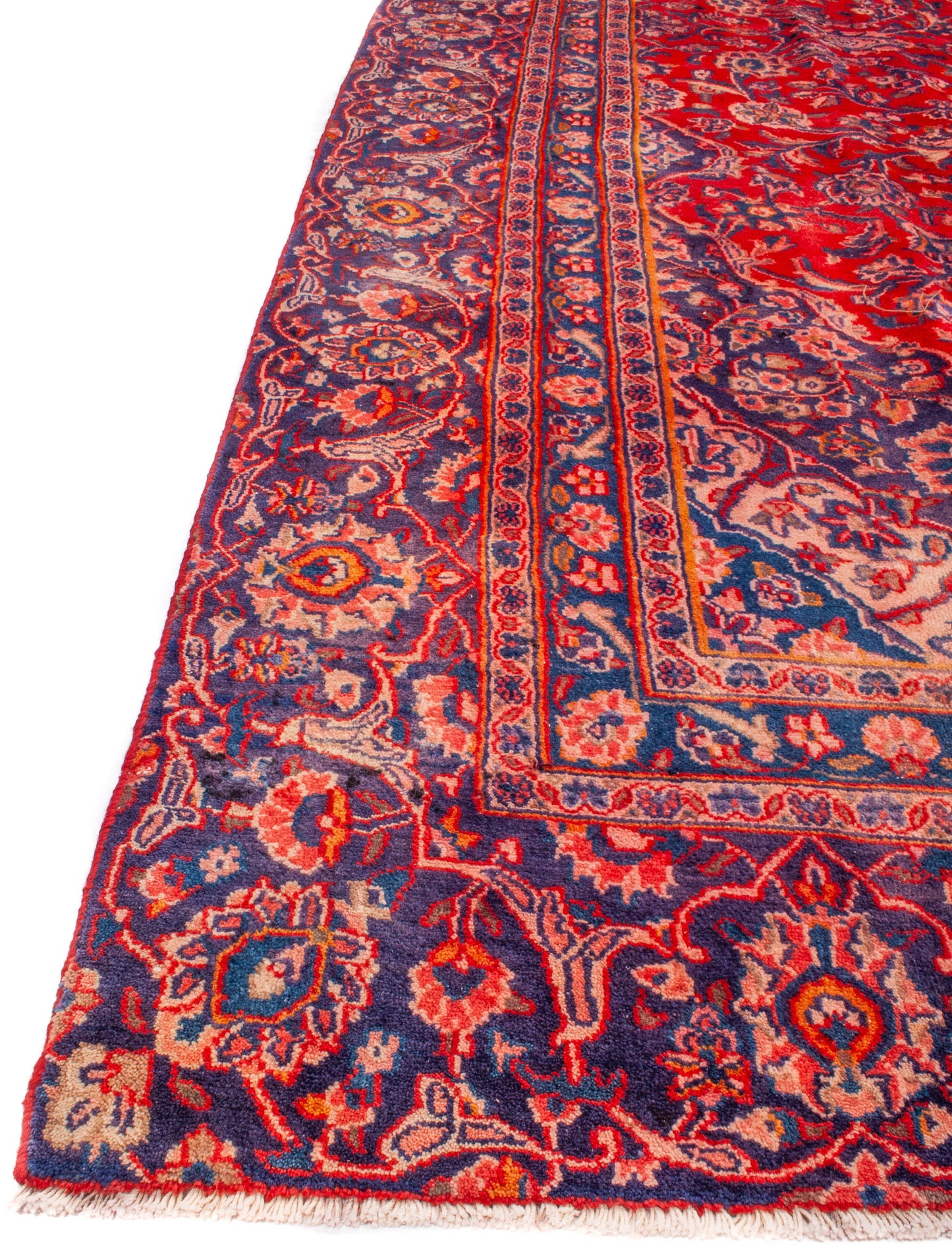 Semi-Antique Persian Mashad Rug