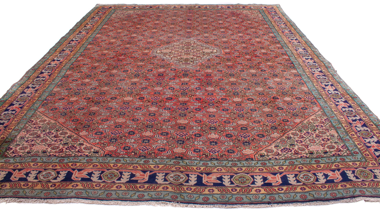 Semi-Antique Persian Ardabil Rug