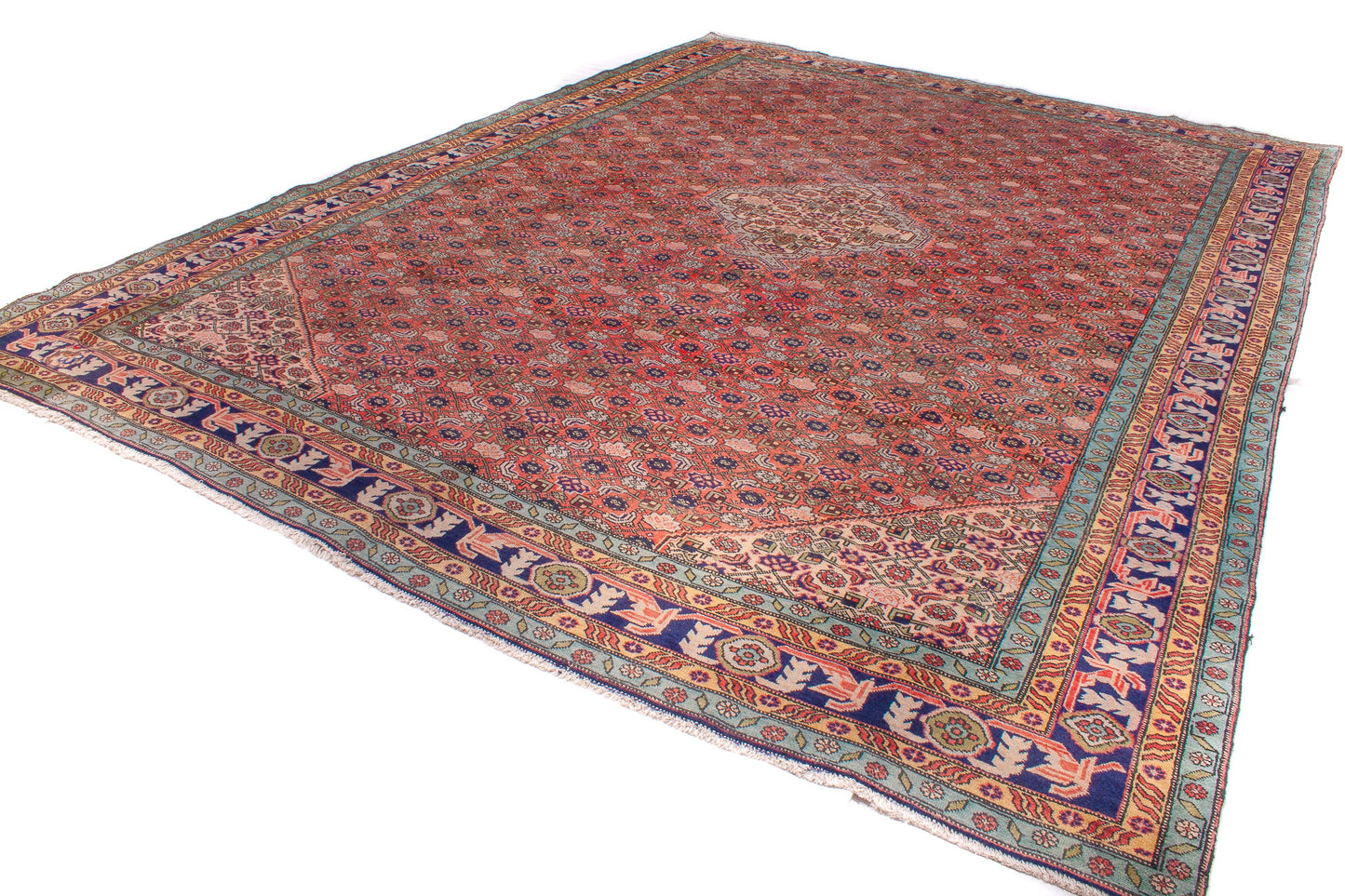 Semi-Antique Persian Ardabil Rug