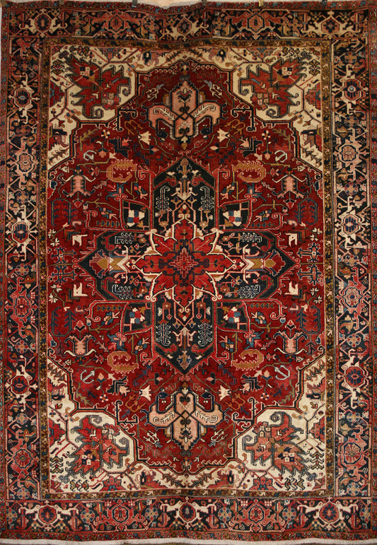 Semi-Antique Persian Heriz Rug