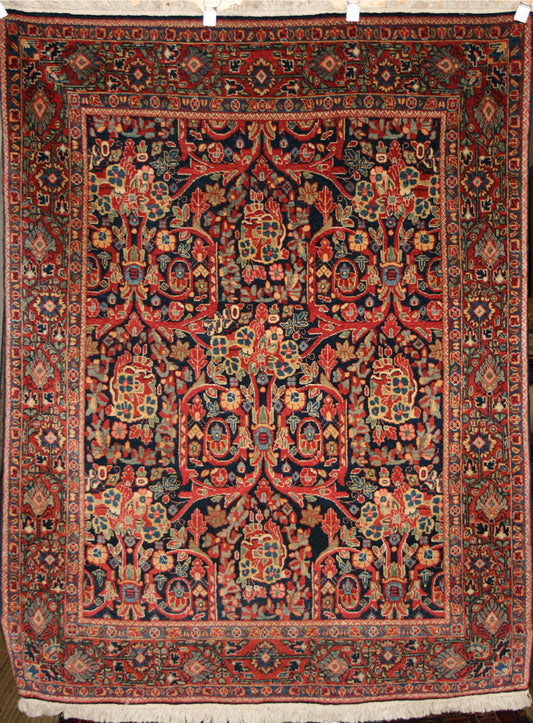 Semi-Antique Persian Meshkabad Rug