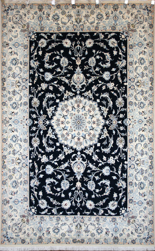 Persian Nain Wool & Silk Rug