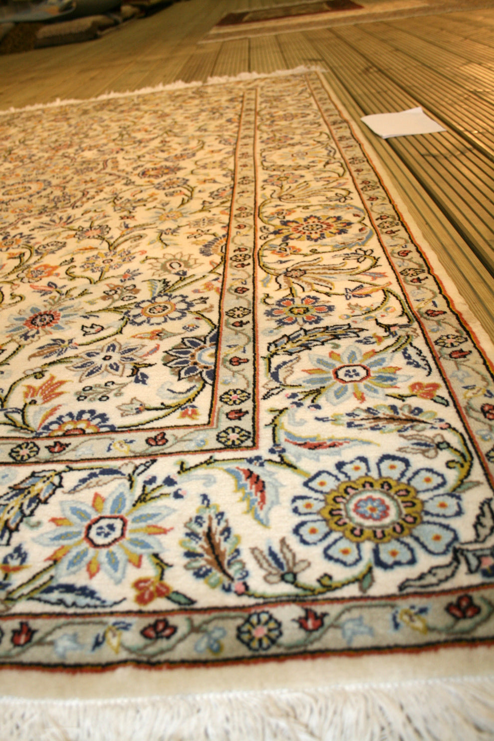 Hand-Knotted Persian Kashan Rug - Ref: 1587 - 226 x 150cm – Little-Persia