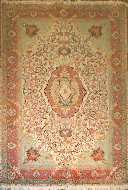 Persian Tabriz Wool & Silk Rug