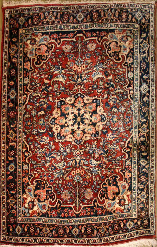 Semi-Antique Persian Bijar Rug
