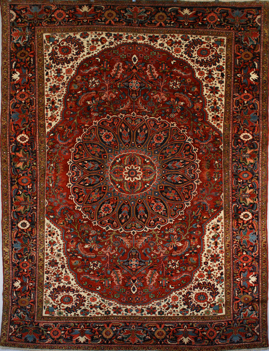 Semi-Antique Persian Heriz Rug