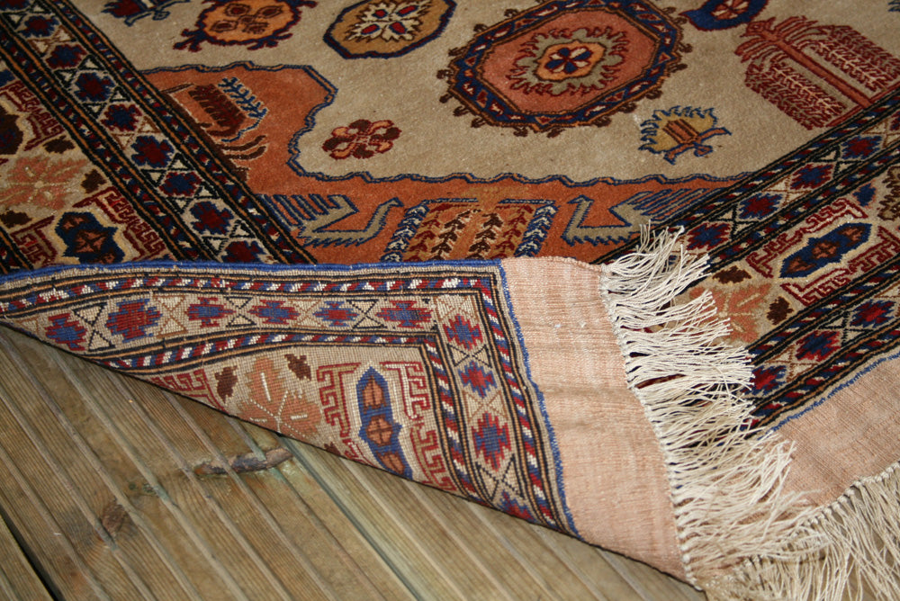 Semi-Antique Afghan Kabul Wool & Silk Rug