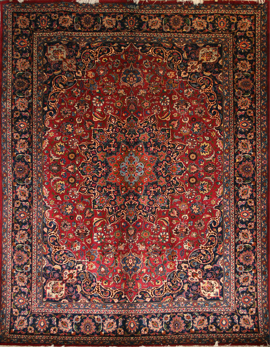 Semi-Antique Persian Mashad Rug