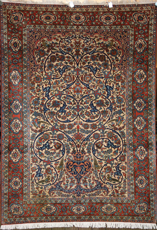 Antique Persian Isfahan Rug