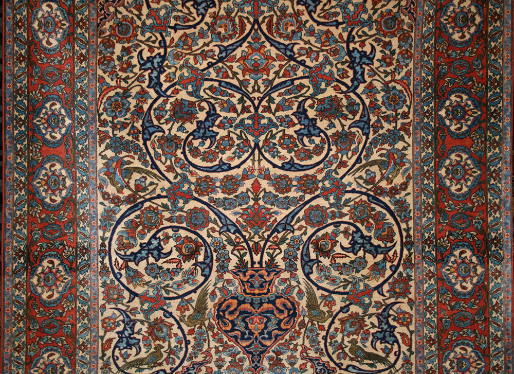 Antique Persian Isfahan Rug