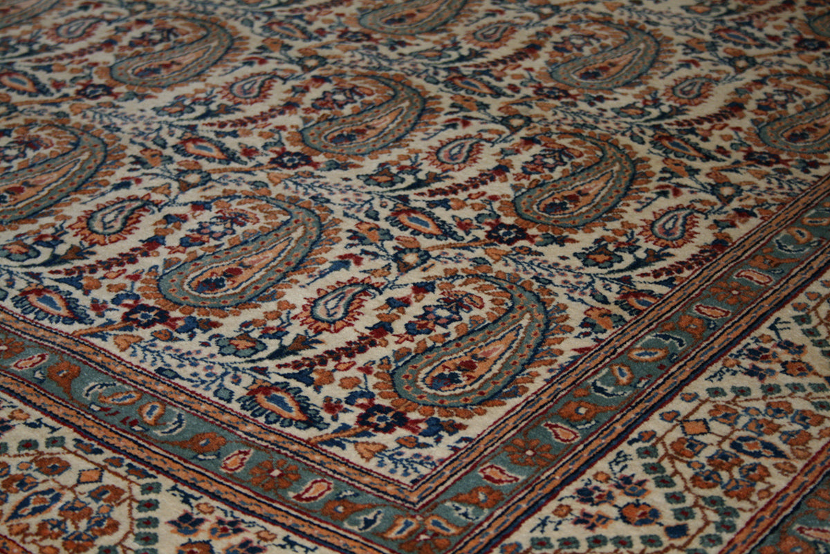 Hand-Knotted Persian Kashan Rug - Ref: 1833 - 210 x 142cm – Little-Persia