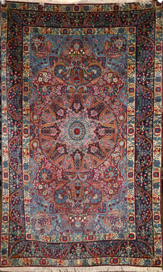 Antique Persian Yazd Rug