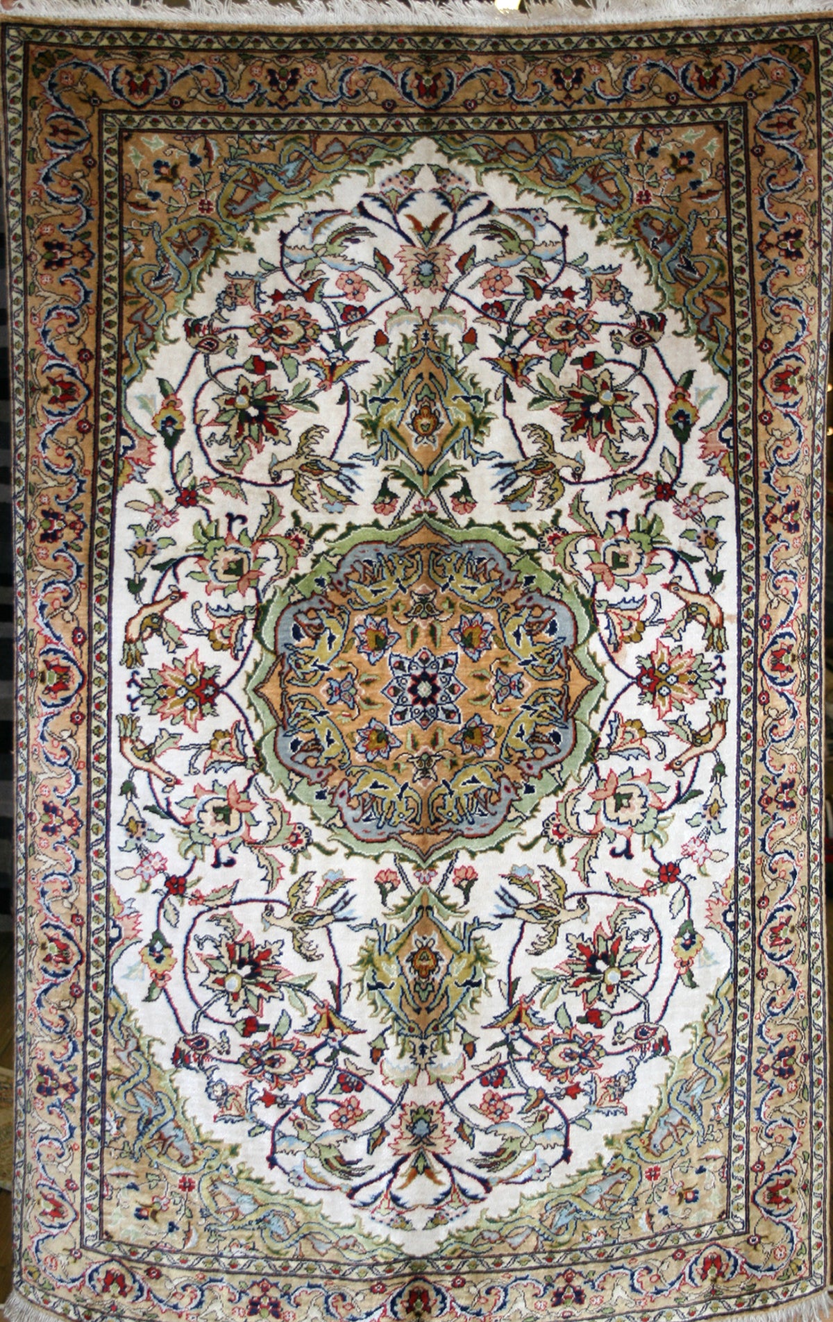 Persian Kashan Silk Rug