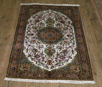 Persian Kashan Silk Rug