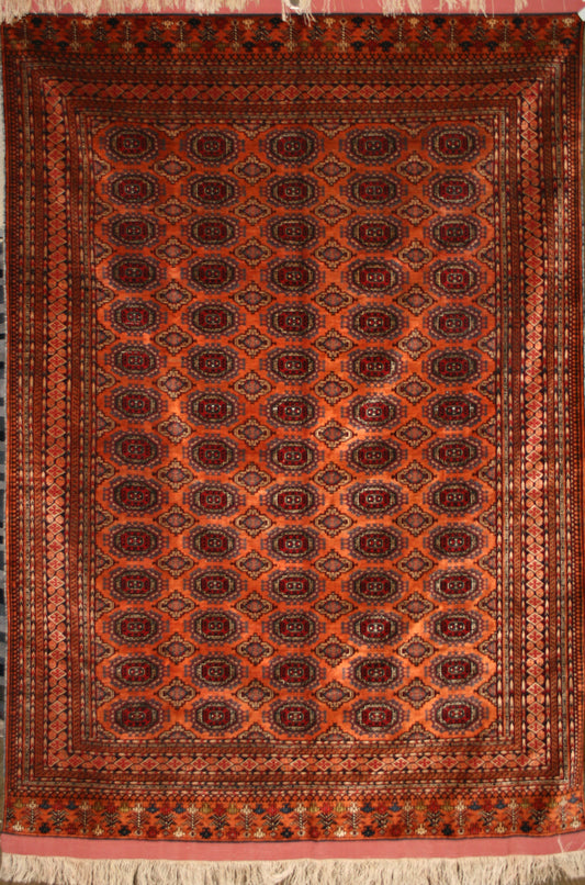 Afghan Turkman Wool & Silk Rug