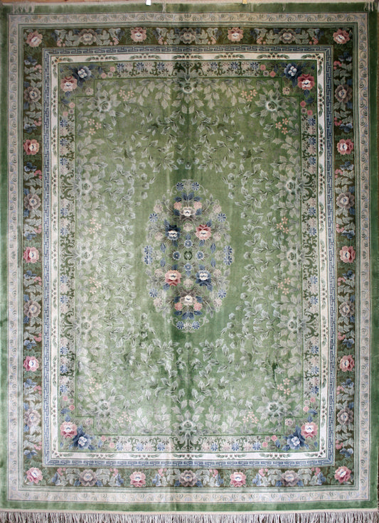 Chinese 130 Line Silk Rug