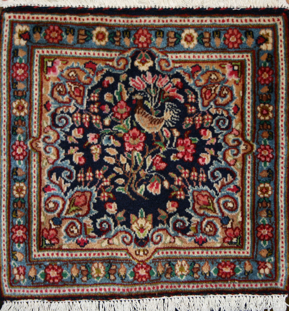 Persian Kerman Square Rug