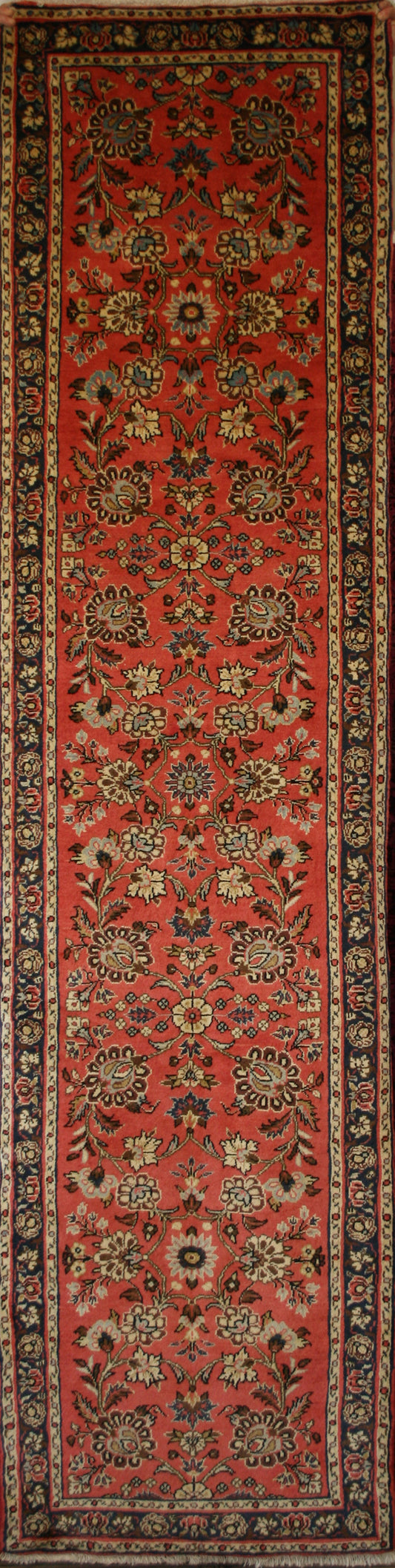 Semi-Antique Persian Sarouk Runner Rug