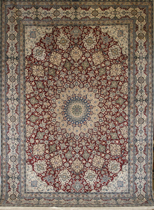 Persian Nain Wool & Silk Rug
