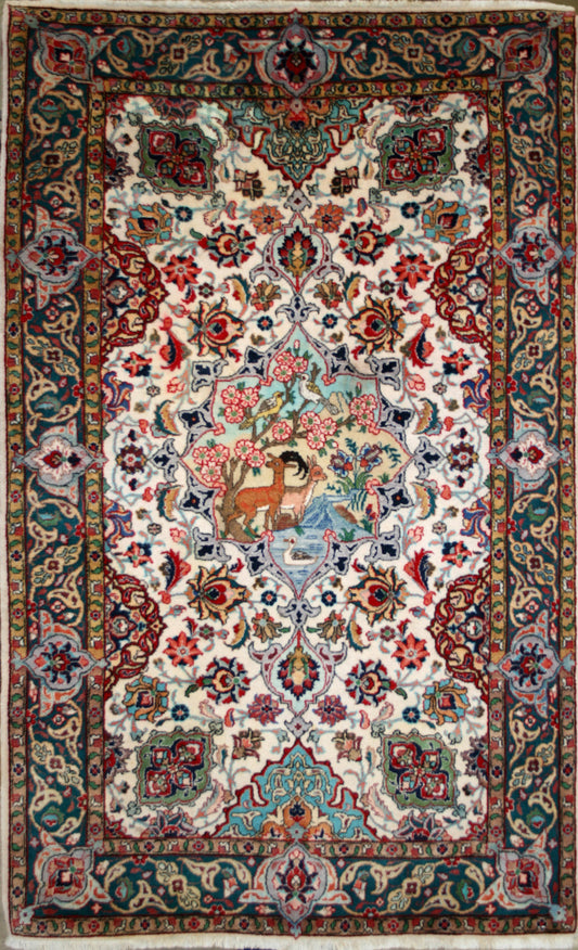Semi-Antique Persian Tabriz Rug