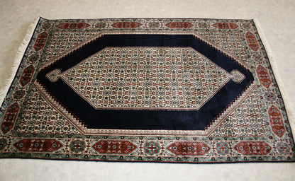 Pak-Persian Senneh Silk Rug