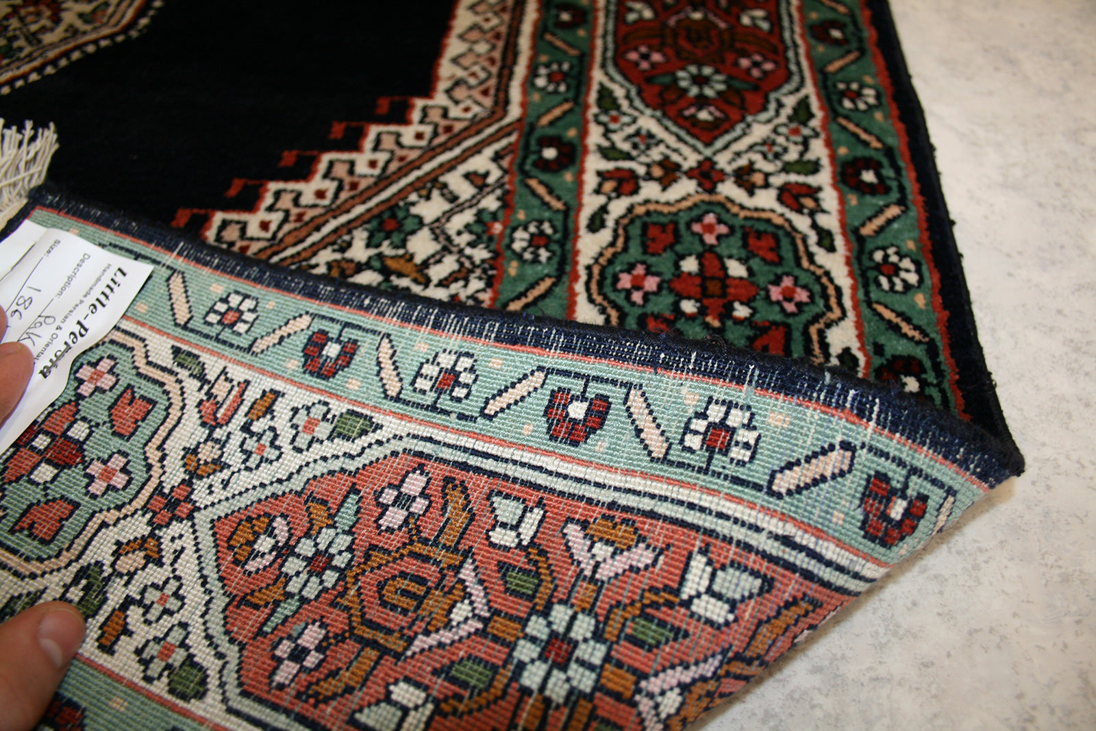 Pak-Persian Senneh Silk Rug