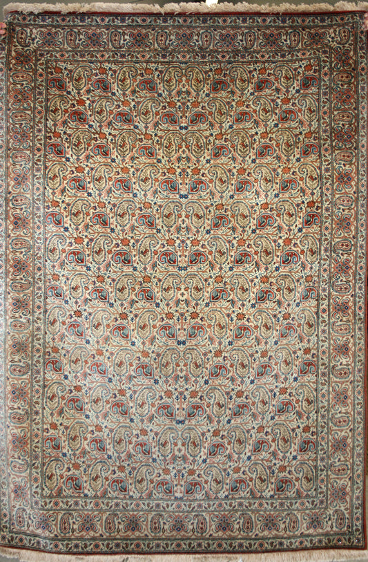 Semi-Antique Persian Qum Rug