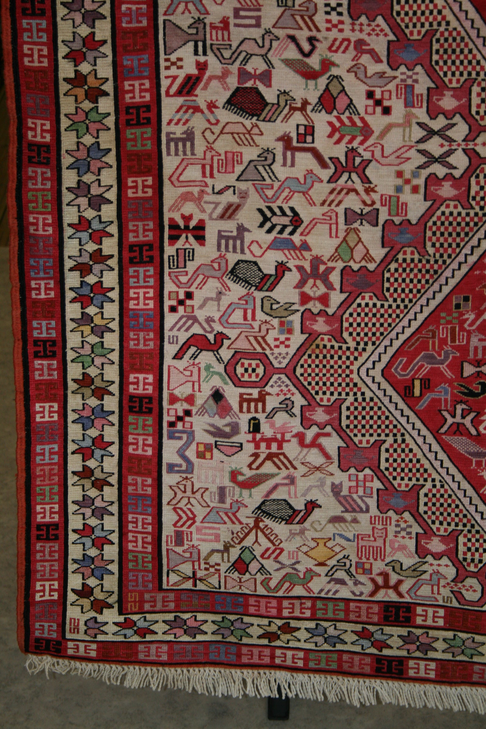 Persian Azari Wool & Silk Soumak Rug