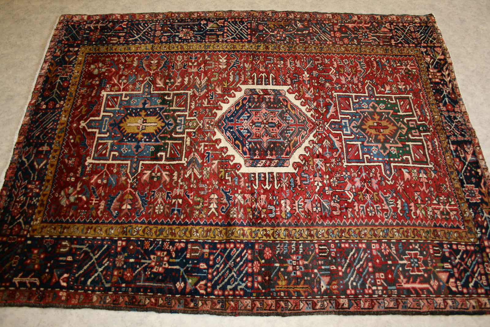 Semi-Antique Persian Gharacheh Rug