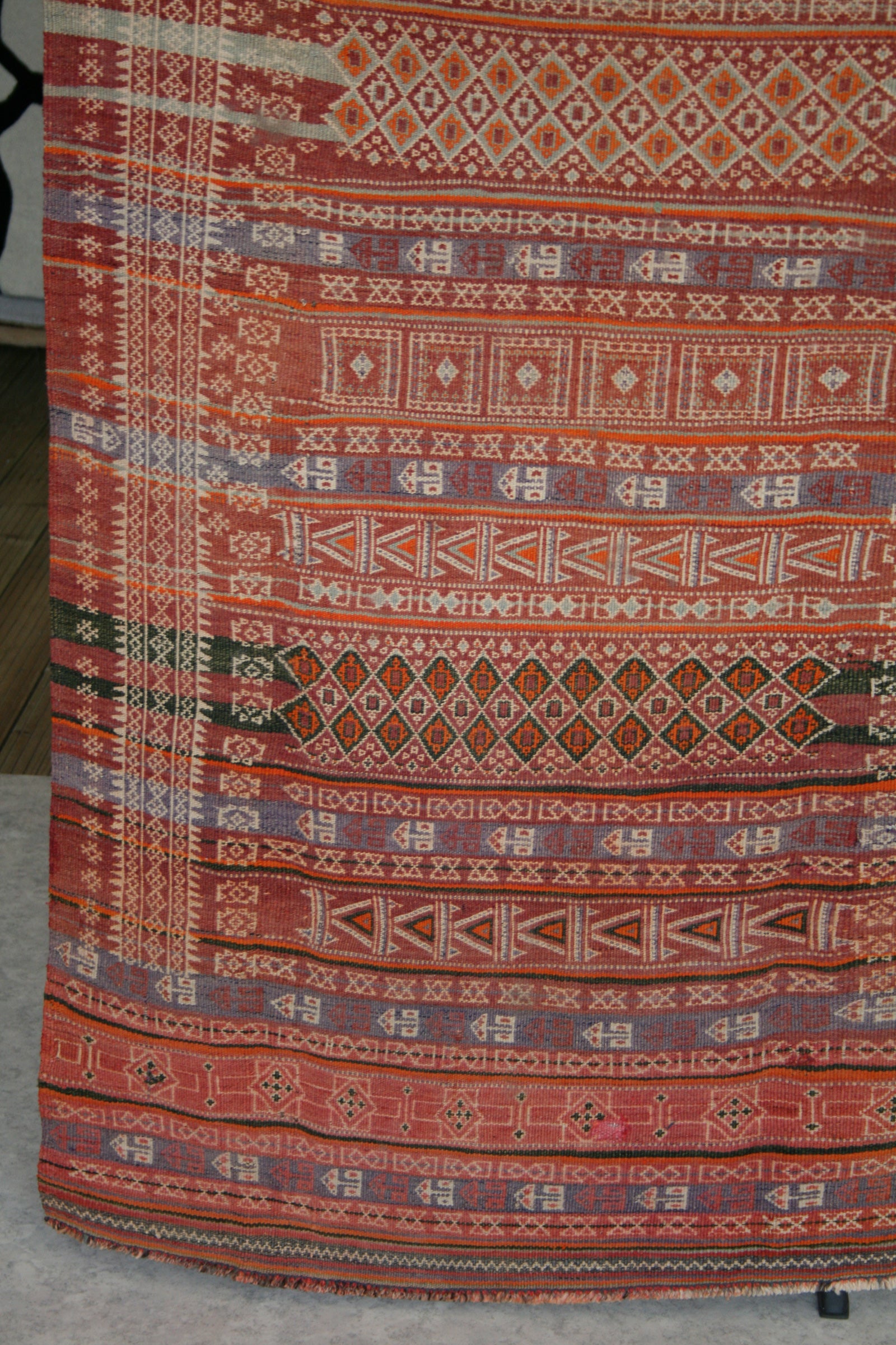 Semi-Antique Afghan Maleki Soumak Rug