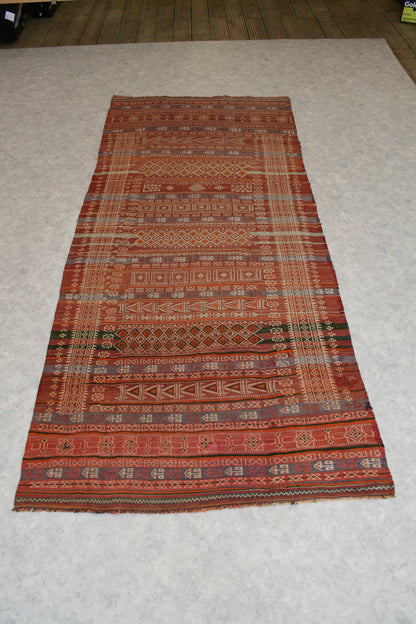 Semi-Antique Afghan Maleki Soumak Rug