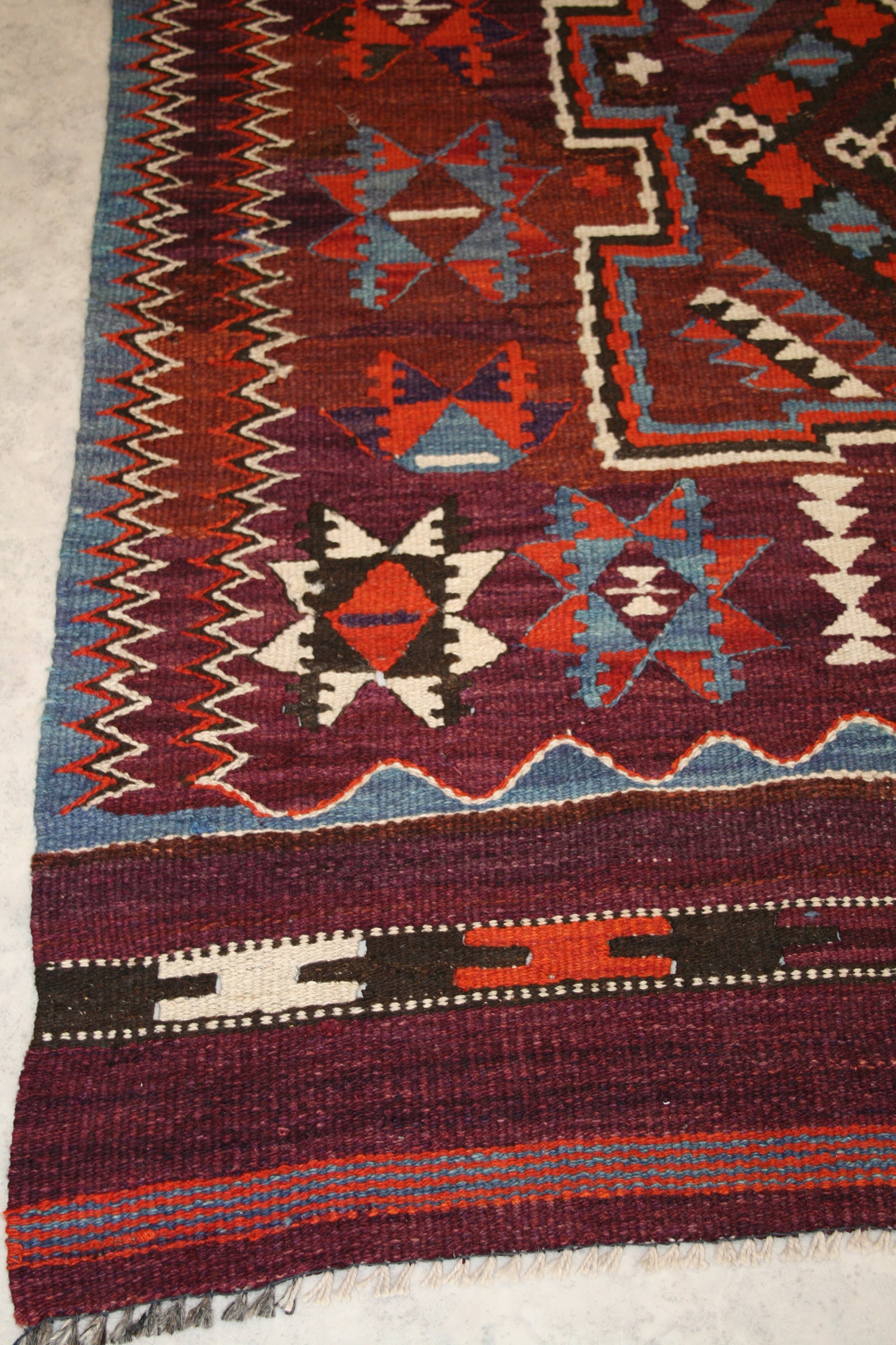 Semi-Antique Afghan Kilim Rug
