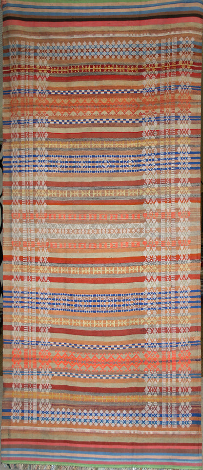 Semi-Antique Afghan Kilim Rug