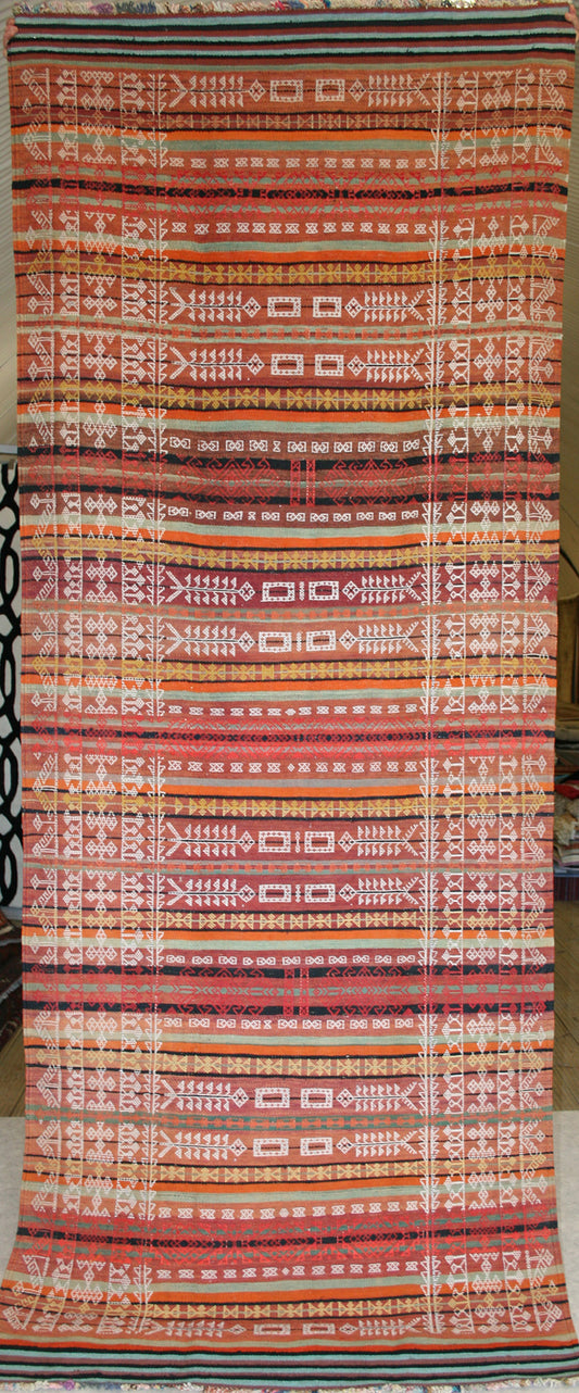 Semi-Antique Afghan Kilim Rug