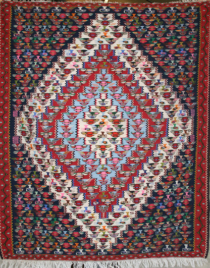 Persian Sannandaj Kilim Rug