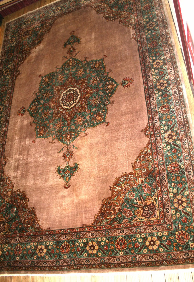 Semi-Antique Indian Tabriz Rug