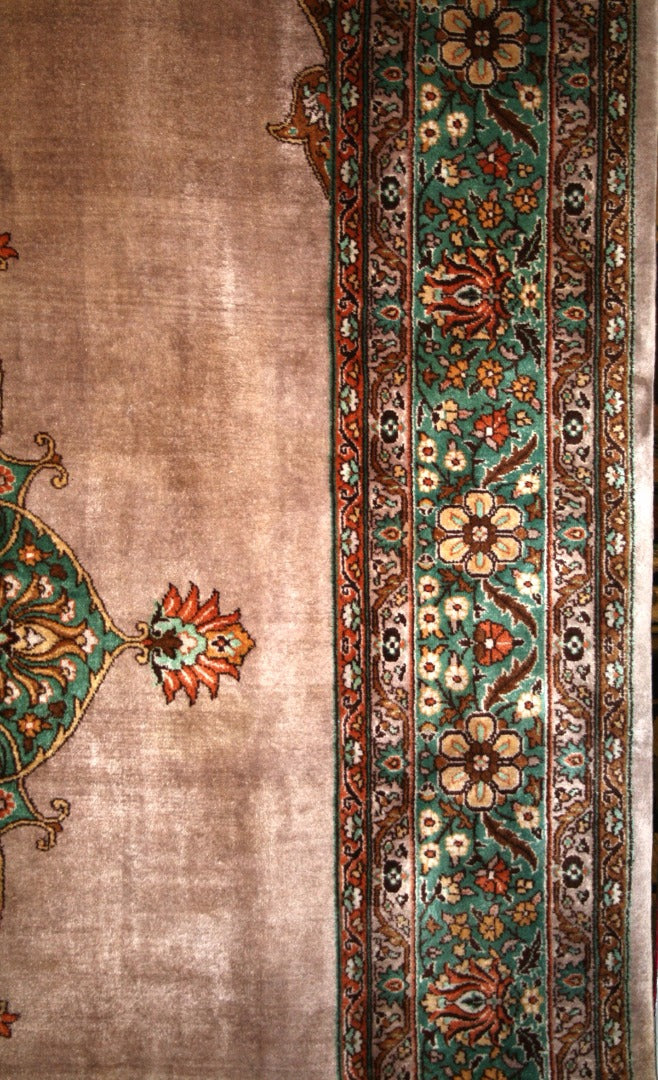 Semi-Antique Indian Tabriz Rug