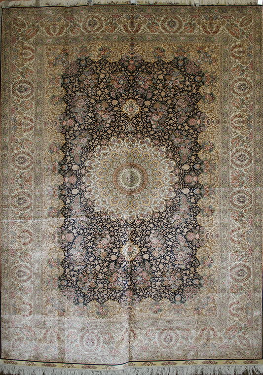 Chinese Kerman Silk Rug