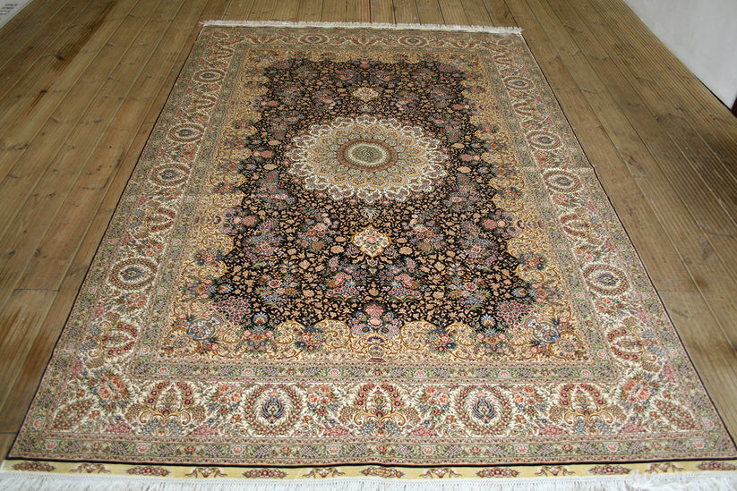 Hand-Knotted Chinese Kerman Silk Rug - Ref: 2280 - 270 x 180cm – Little ...