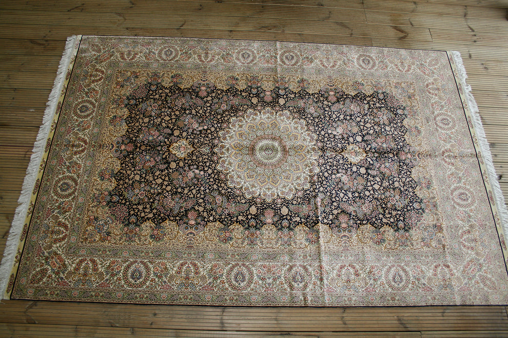 Hand-Knotted Chinese Kerman Silk Rug - Ref: 2280 - 270 x 180cm – Little ...