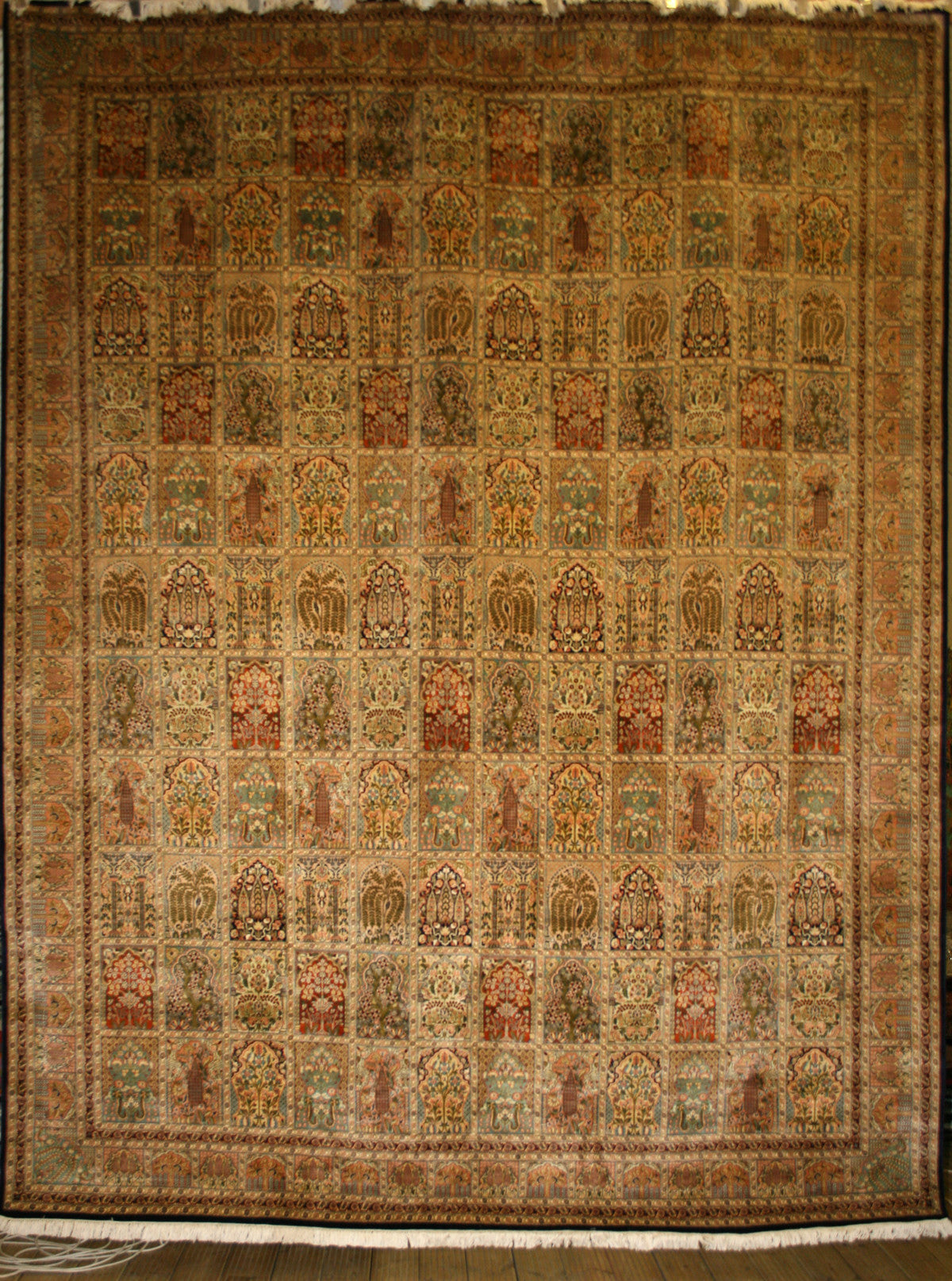 Hand-Knotted Indian Kashmir Silk Rug - Ref: 12361 - 360 x 275cm ...