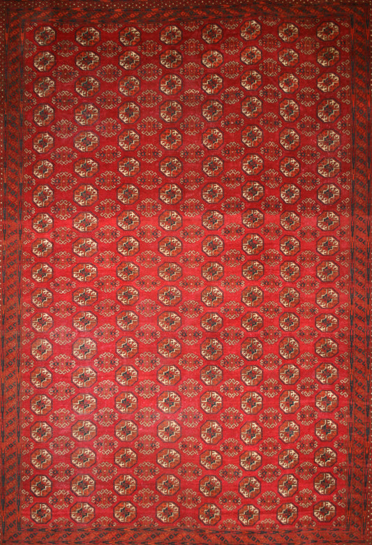 Semi-Antique Afghan Turkman Rug
